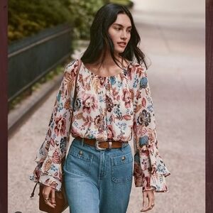 LOFT Multicolor Floral Blouse NWT